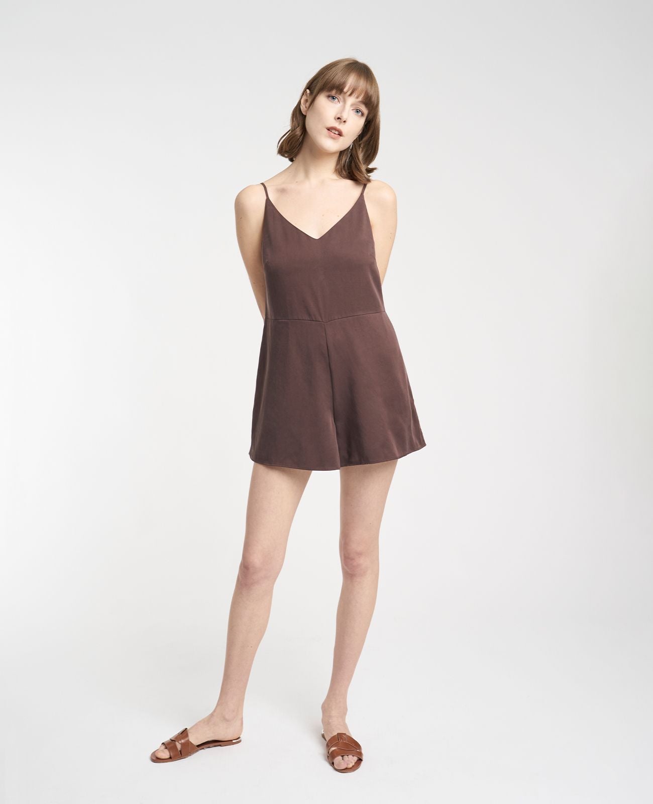 Women Austrian Tencel Tencel Camisole Romper GWDRS10049G21