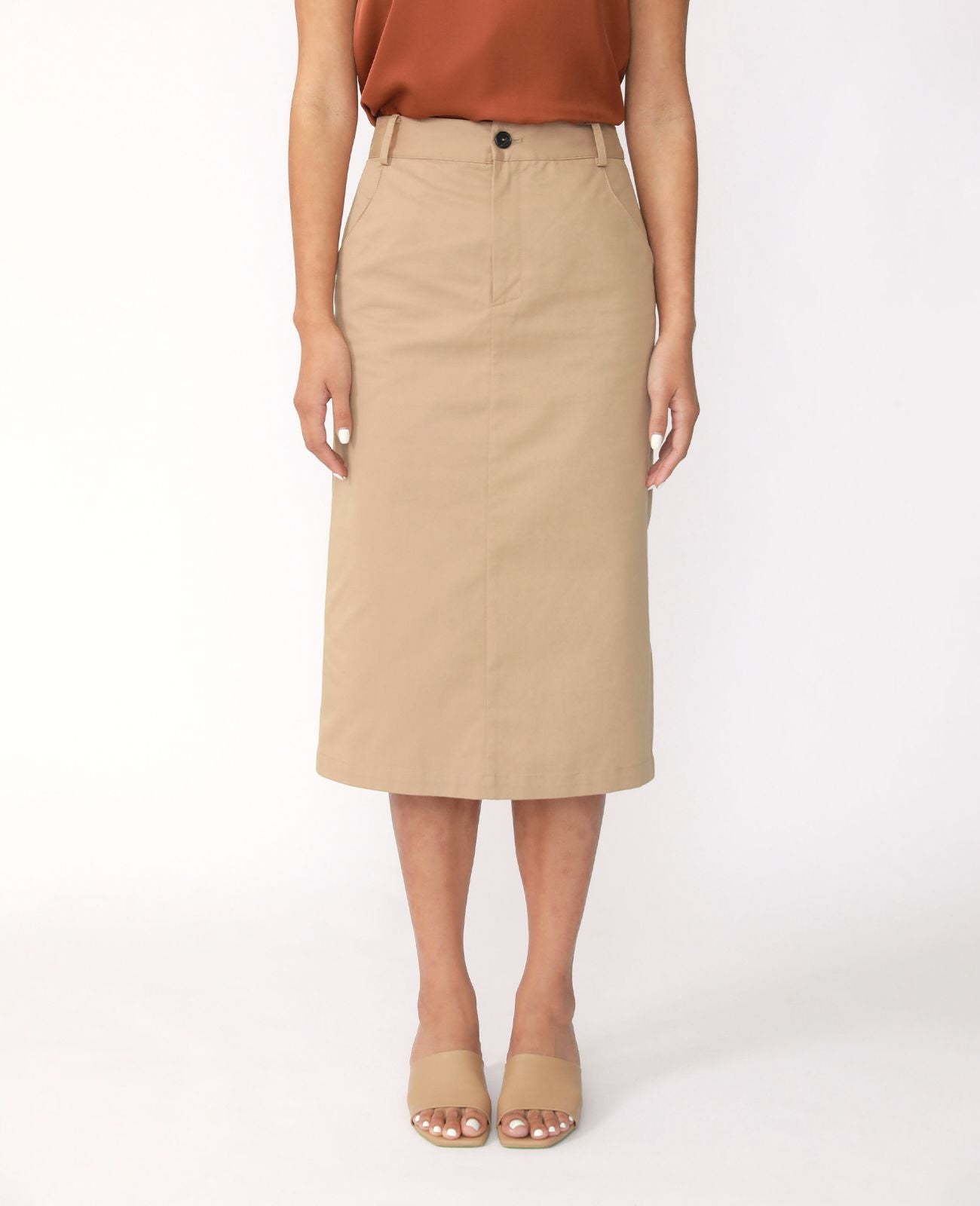 Women Supima Cotton Supima Pencil Skirt GWDRS00058G53