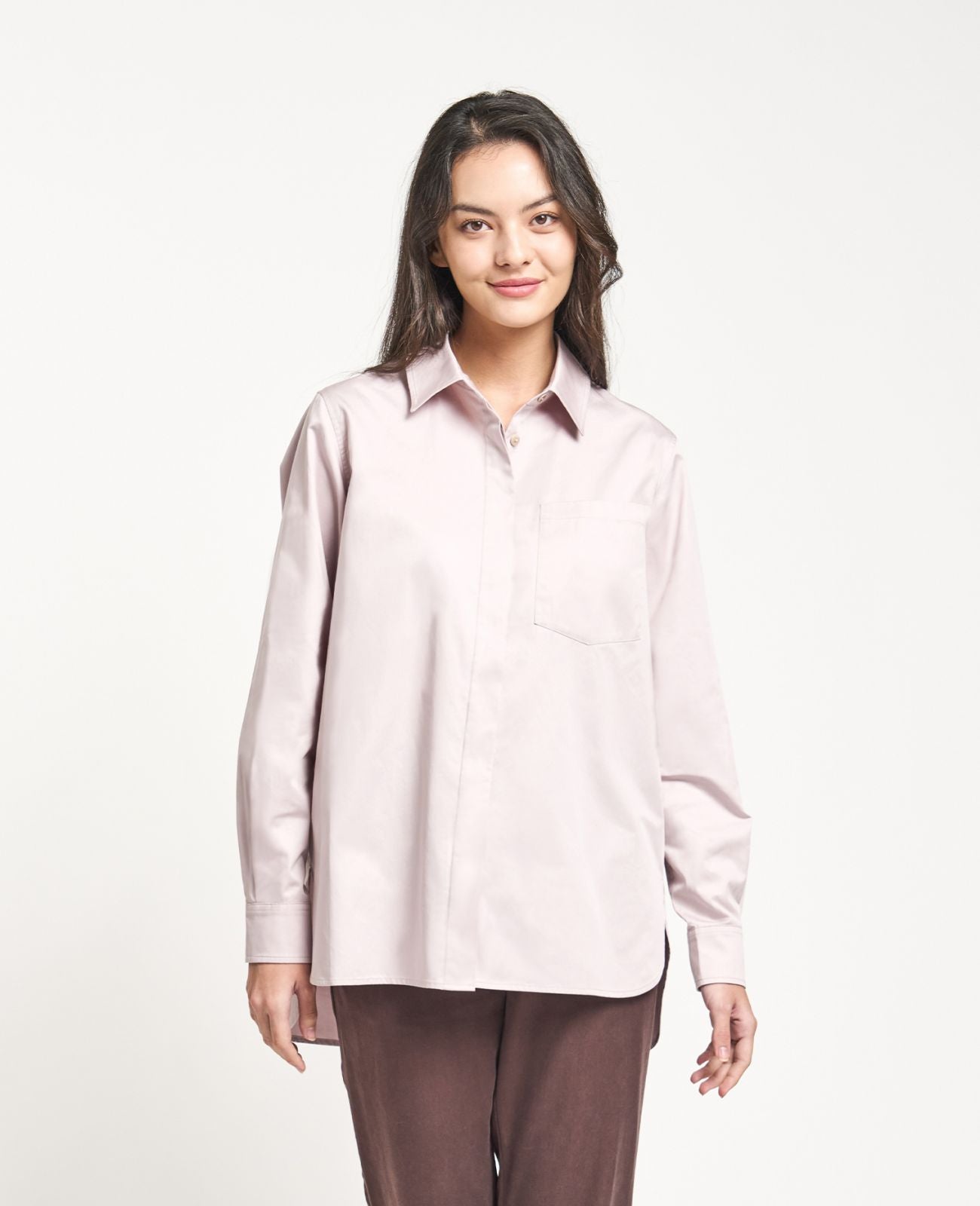 Women Supima Cotton Supima Oversize Shirt GWWTP00062G57